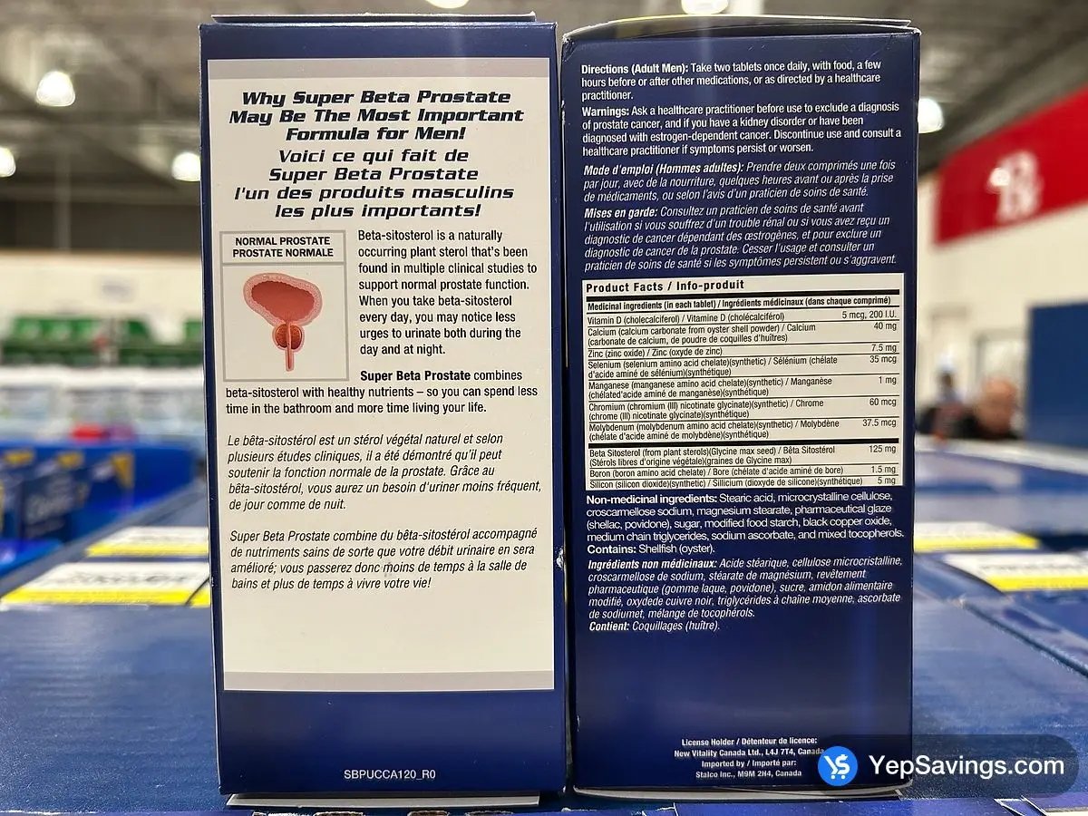 NEW VITALITY SUPER BETA PROSTATE 120 Tablets ITM 2719400 at Costco