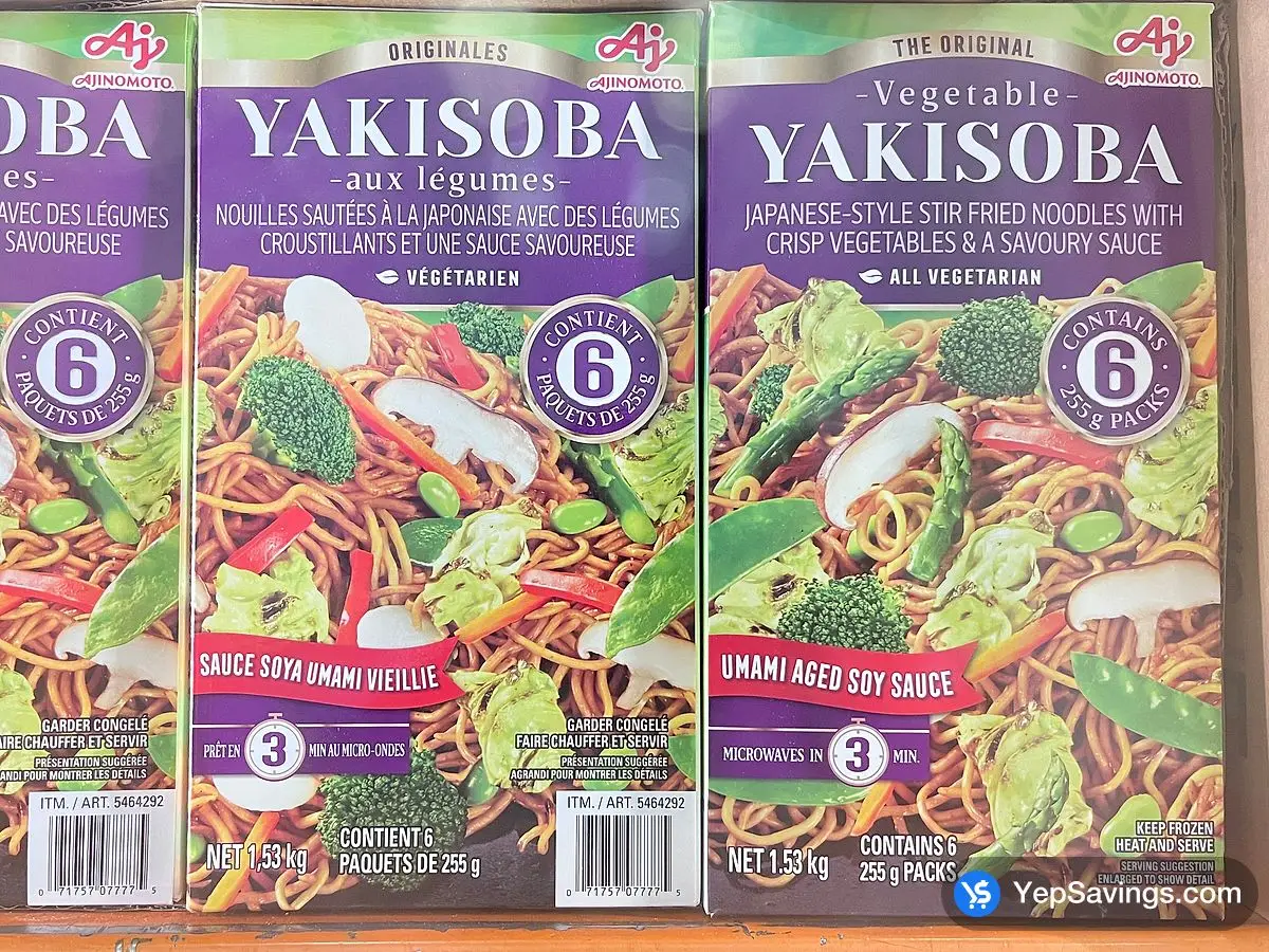 AJINOMOTO VEGETABLE YAKISOBA 6 x 255 g ITM 5464292 at Costco