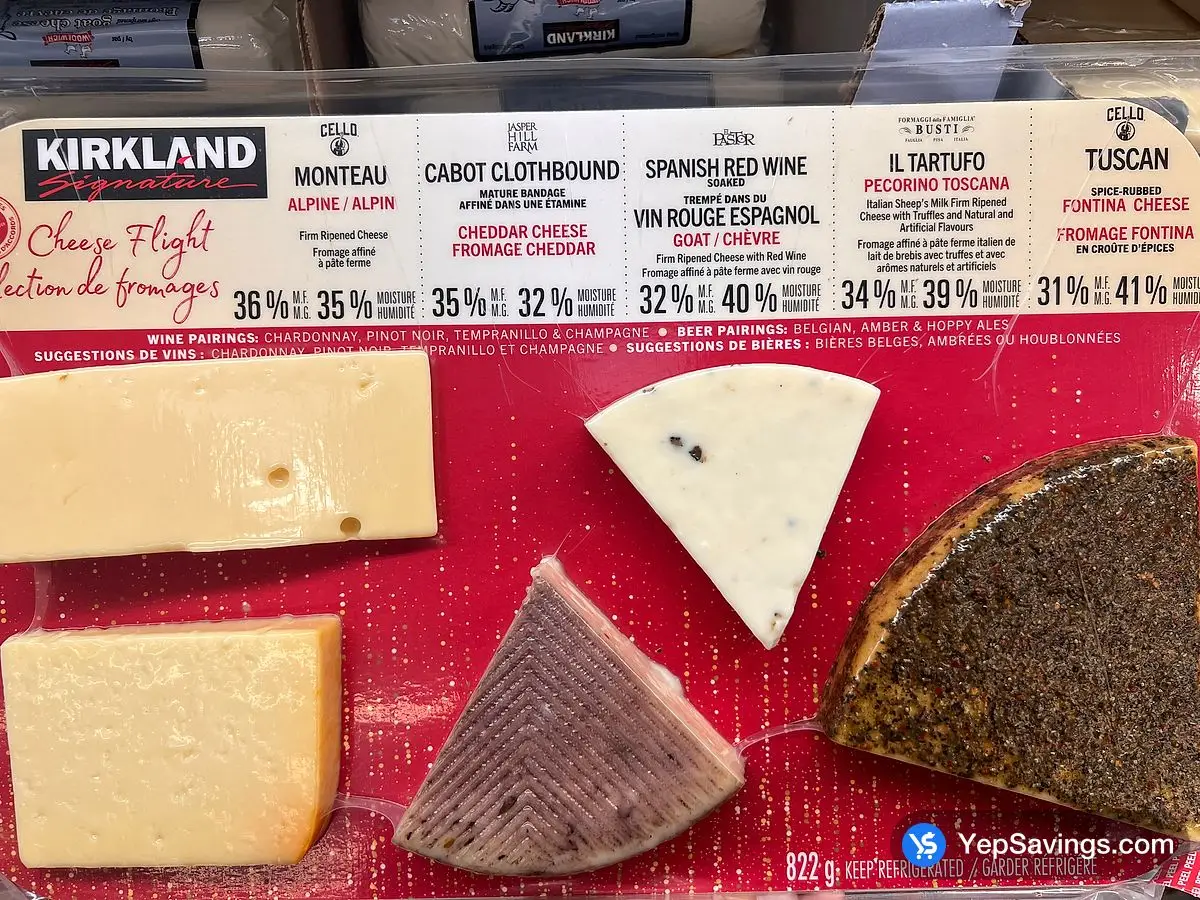 Costco KIRKLAND SIGNATURE CHEESE FLIGHT 822 g - Canada (ITM 1273361)