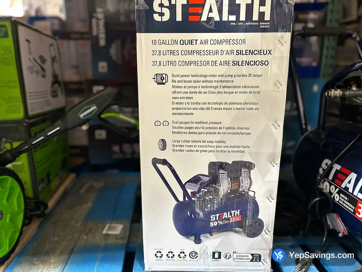 Costco STEALTH AIR COMPRESSOR 10 GALLON - Canada (ITM 4550010)