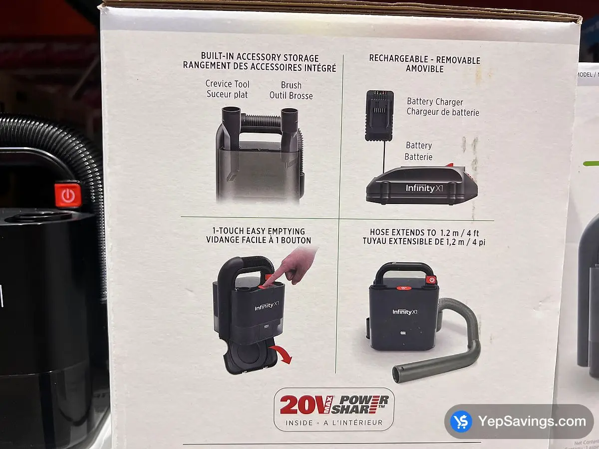 Costco INFINITY X1 20V RECHARGEABLE AUTO VACUUM - Canada (ITM 1692217)