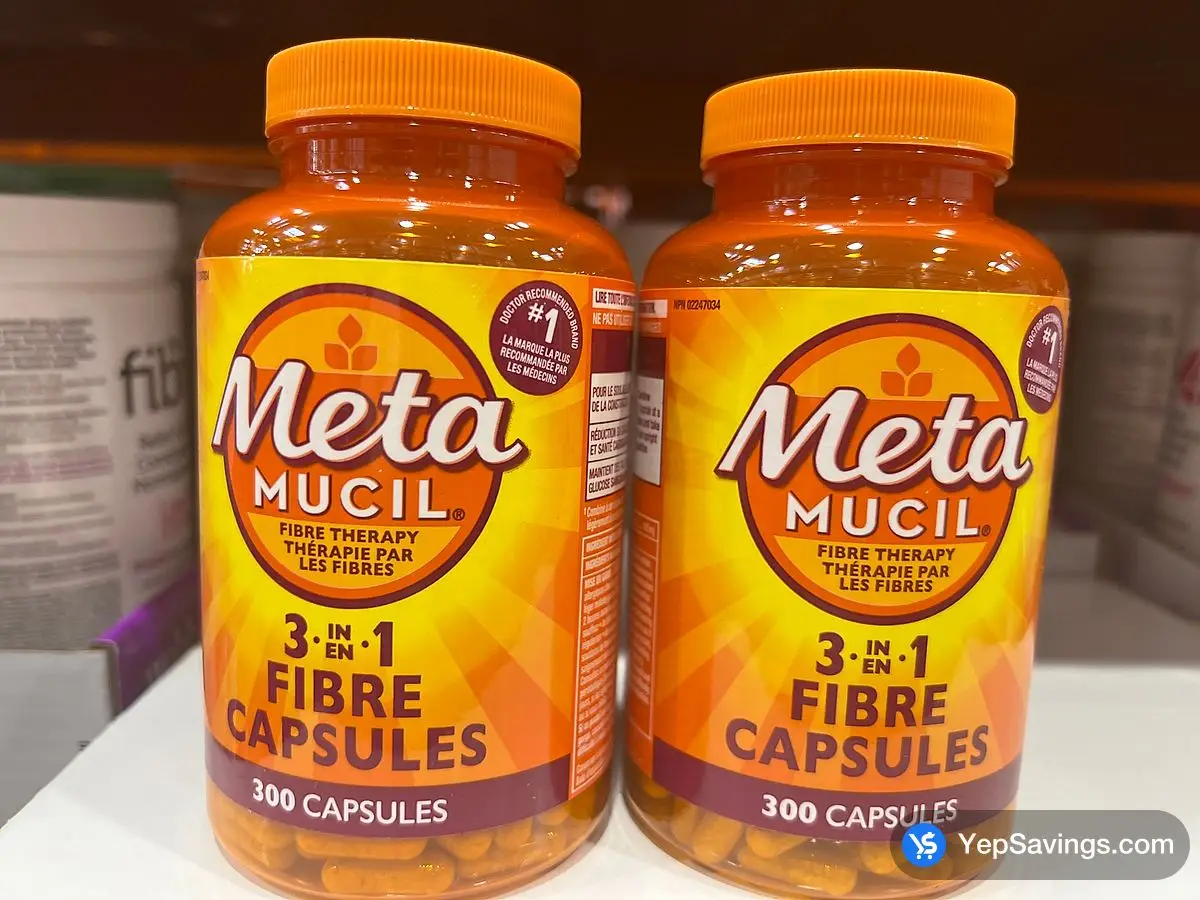 Costco METAMUCIL PSYLLIUM FIBRES 300 CAPSULES - Canada (ITM 1605309)
