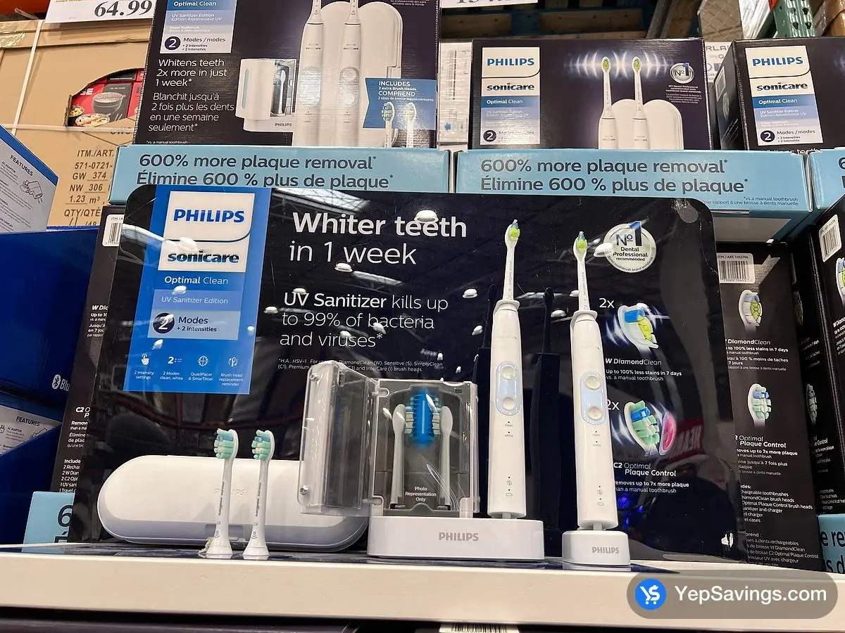 PHILIPS / SONICARE OPTIMAL CLEAN ELECTRIC TOOTHBRUSHES ITM 1455706 at Costco