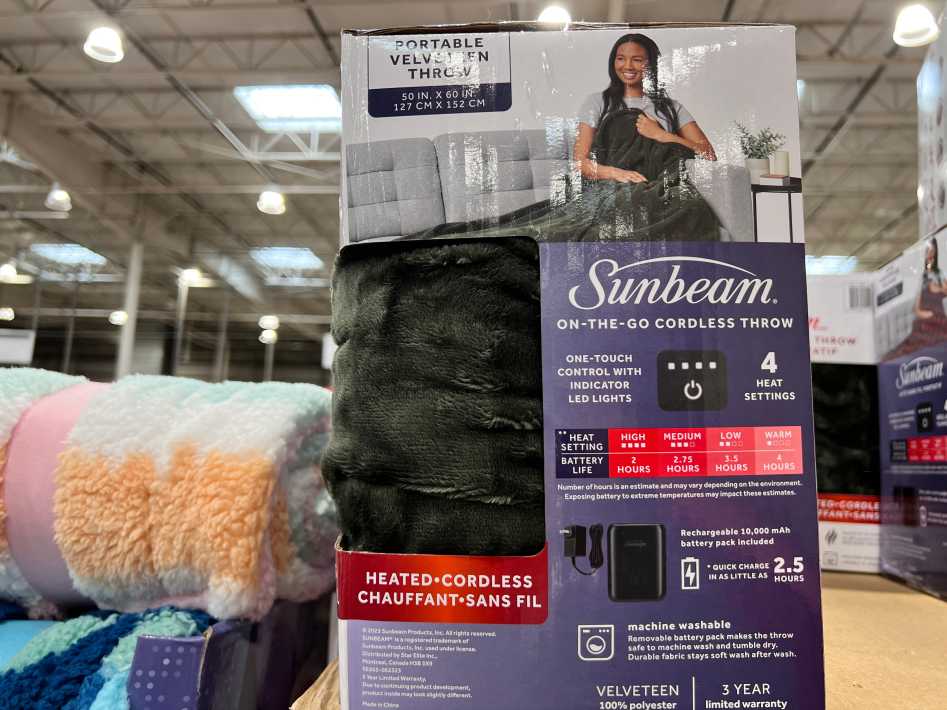 Costco SUNBEAM HEATED THROW 50 " X 60 " - Canada (ITM 1742621)
