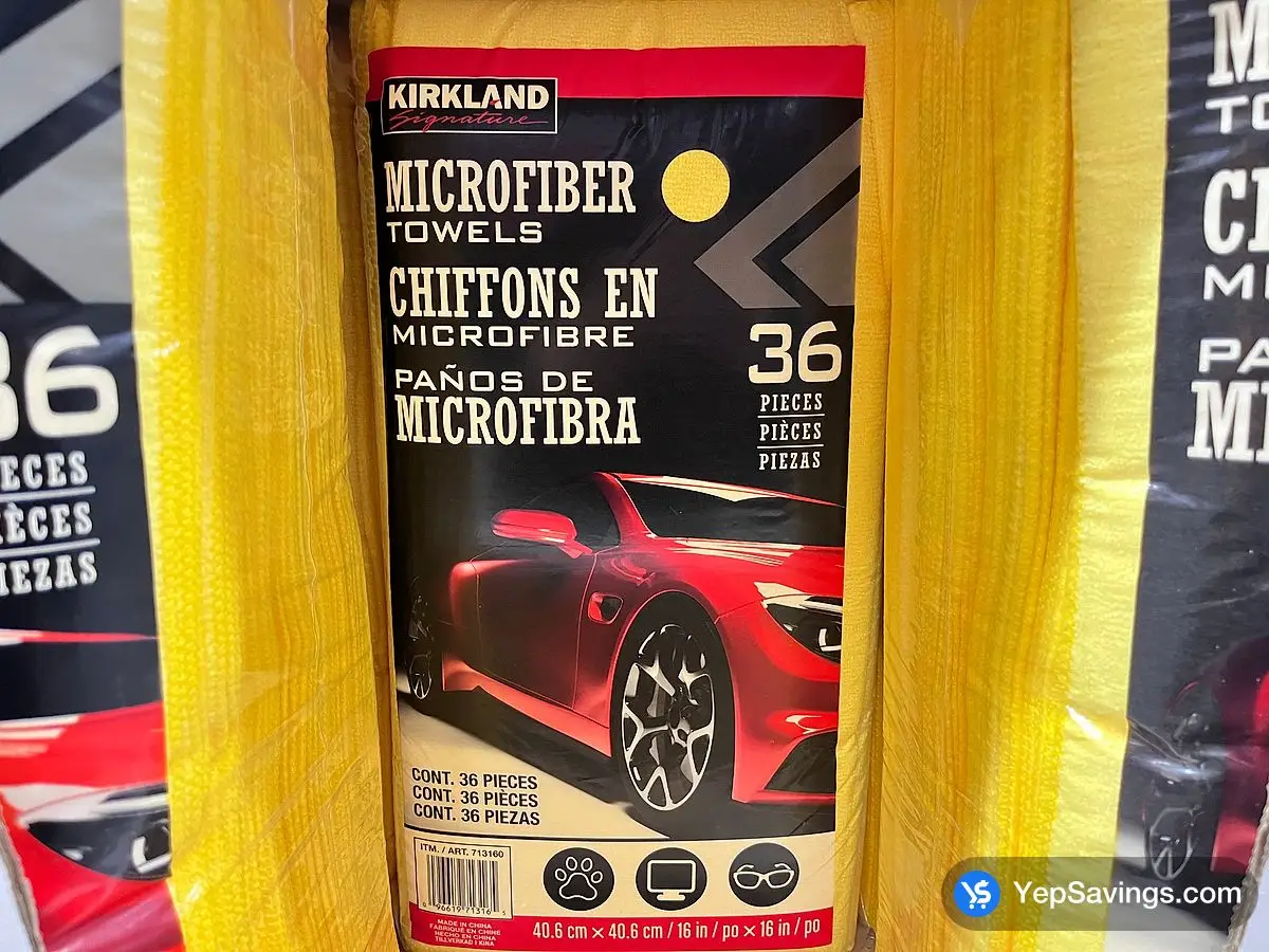 Costco KIRKLAND SIGNATURE MICROFIBER TOWEL 16''X16'' pack of 36 - Canada (ITM 713160)