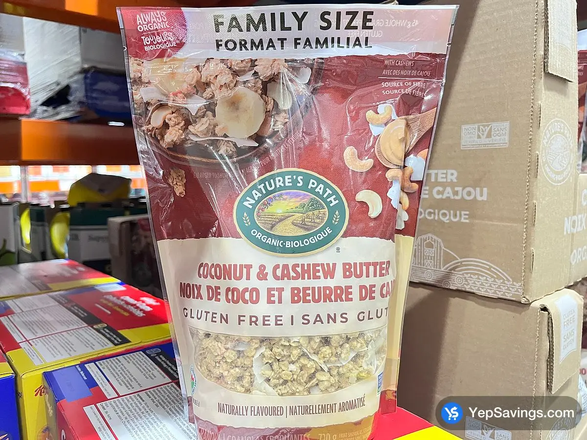 Costco NATURE'S PATH COCONUT CASHEW GRANOLA 720 g - Canada (ITM 1124423)