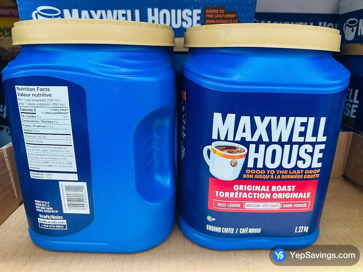 Costco MAXWELL HOUSE GROUND ORIGINAL ROAST 1.22 kg - Canada (ITM 3014569)