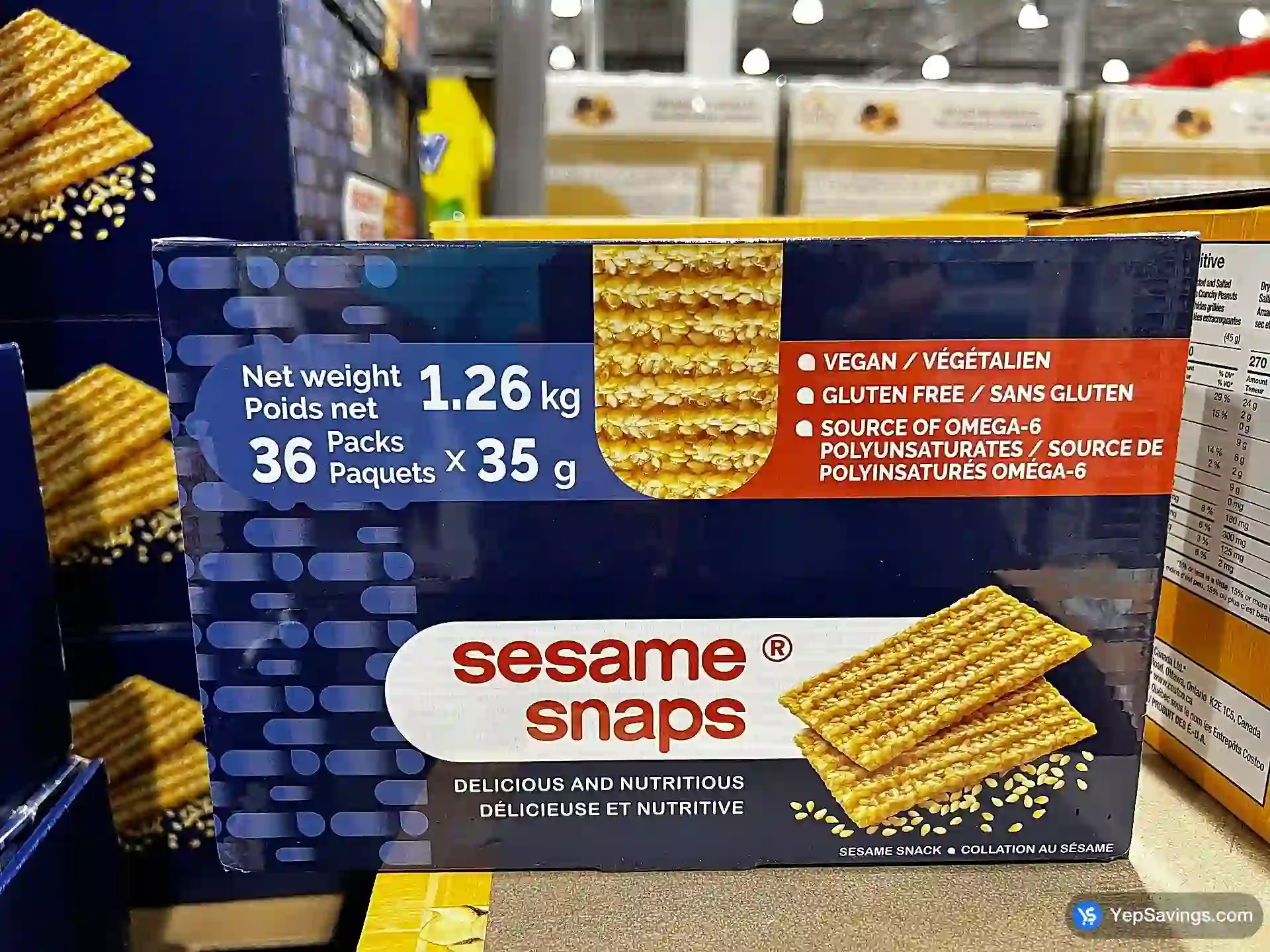 Costco SESAME SNAPS SESAME SNACK 36 x 35 g - Canada (ITM 122140)