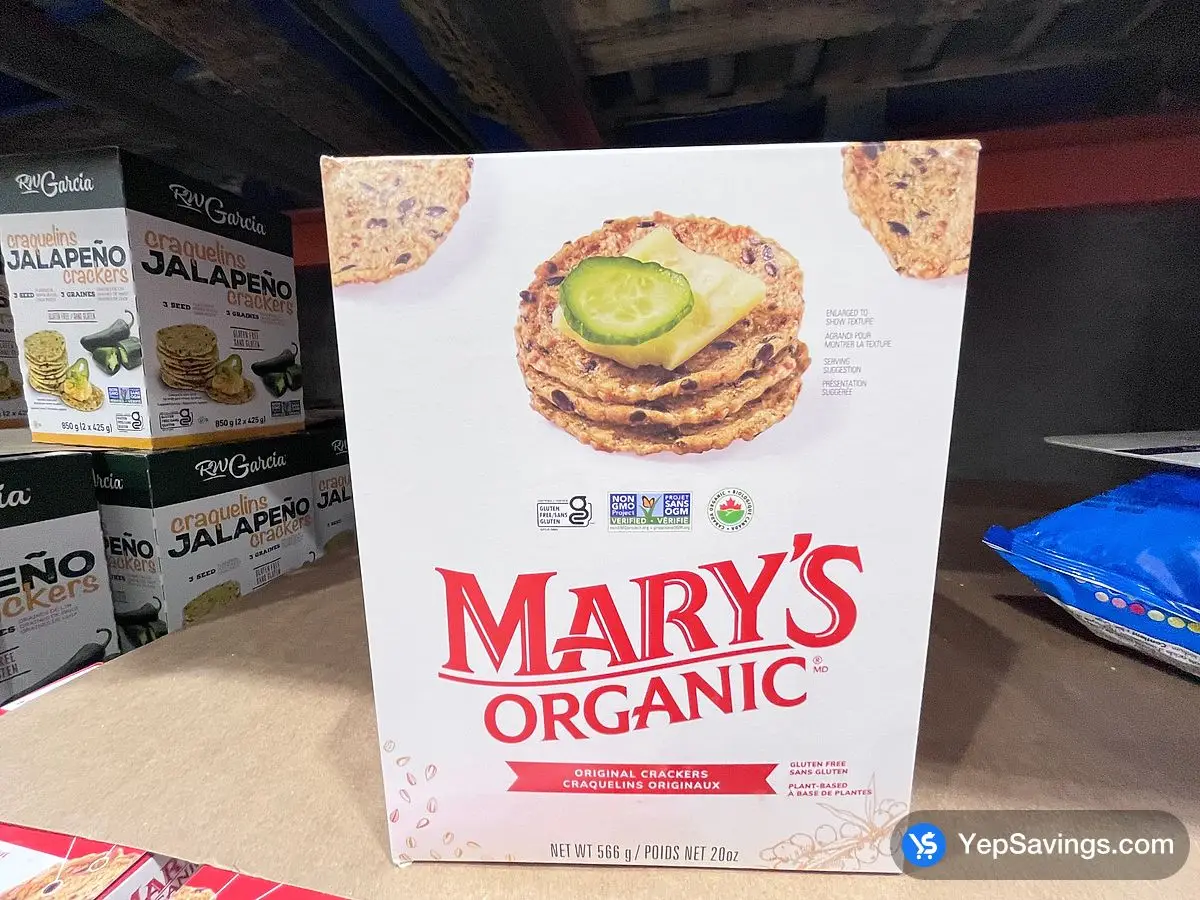 MARY'S ORGANIC CRACKERS 566 g ITM 205208 at Costco