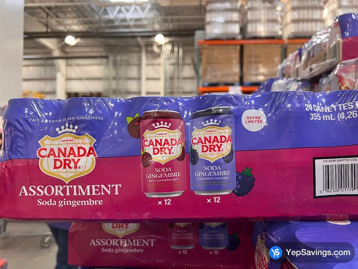 Costco CANADA DRY GINGER ALE VARIETY 24 x 355 mL - Canada (ITM 1165373)