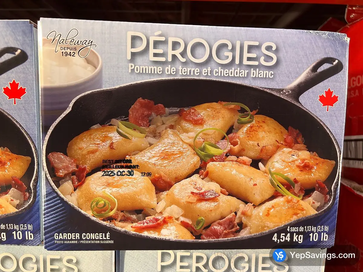 Costco NALEWAY CHEDDAR PEROGIES 4.54 kg - Canada (ITM 9940085)