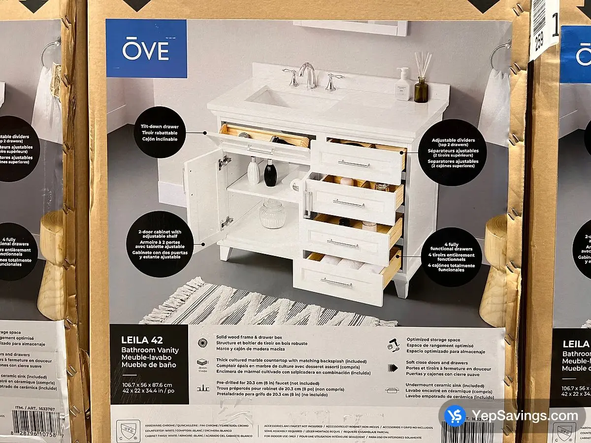 Costco OVE LEILA VANITY 42 IN - Canada (ITM 1633767)