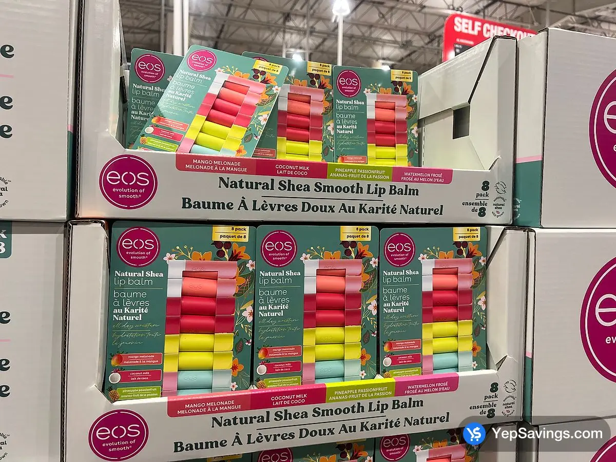 Costco EOS NATURAL SHEA LIP BALM PACK OF 8 - Canada (ITM 4597013)
