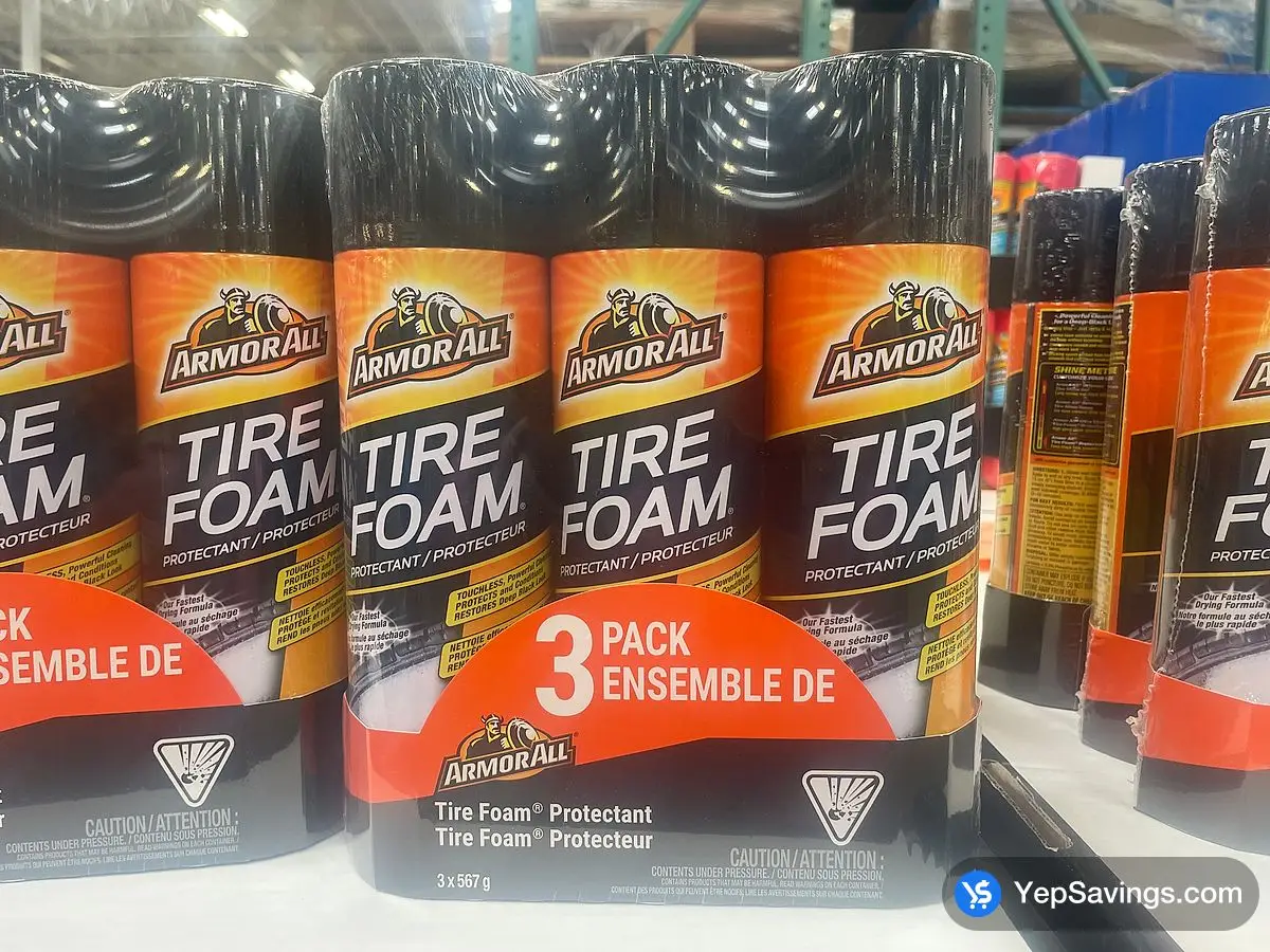 ARMOR ALL TIRE FOAM PACK OF 3 ITM 1786577 at Costco