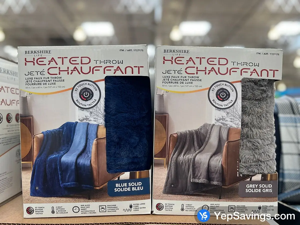 Costco BERKSHIRE ELECTRIC HEATED THROW 50 " X 60 " - Canada (ITM 1727175)