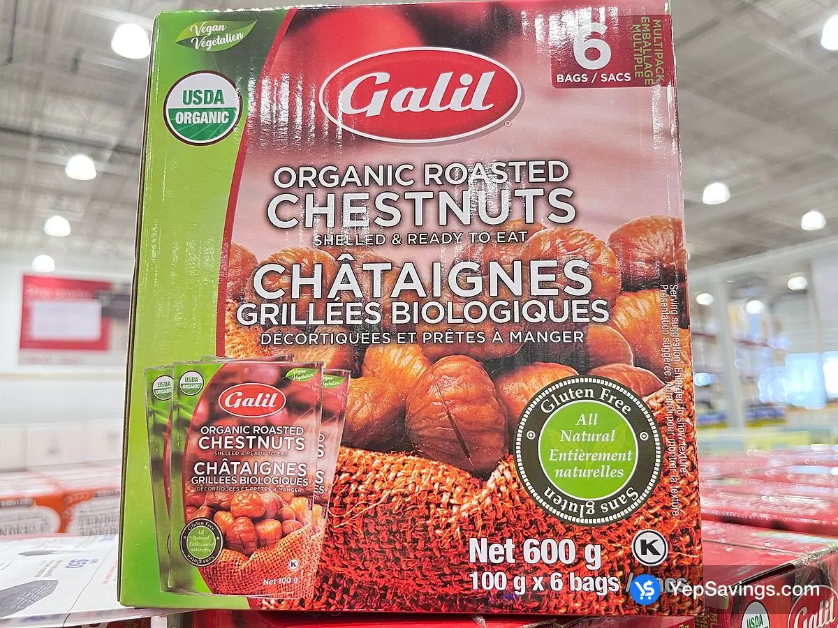 Costco GALIL ORGANIC CHESTNUTS 6 x 100 g - Canada (ITM 1092438)
