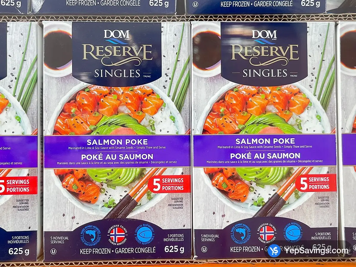 Costco DOM RESERVE STEELHEAD SALMON POKÉ 625 g - Canada (ITM 1467709)