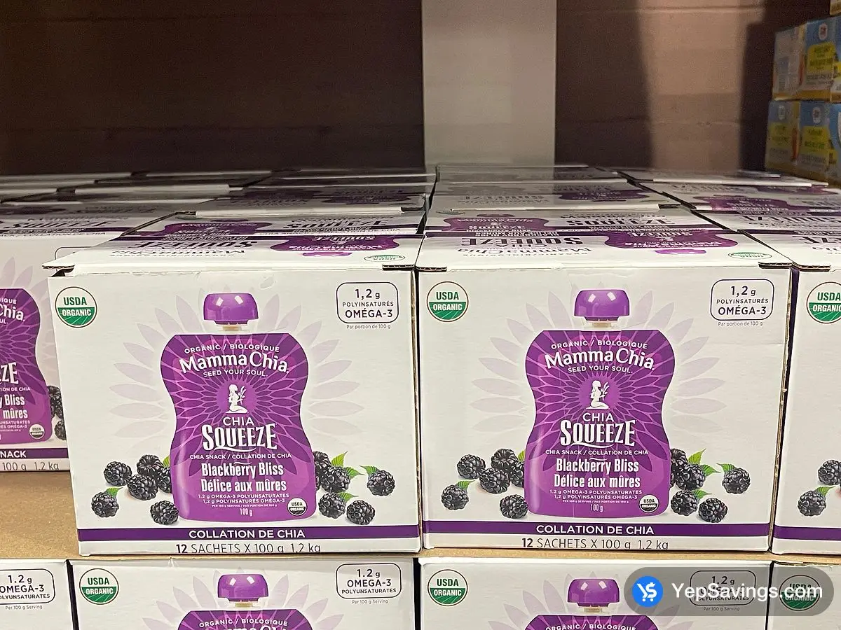 Costco MAMMA CHIA BLACKBERRY BLISS 12 x 99 g - Canada (ITM 385792)