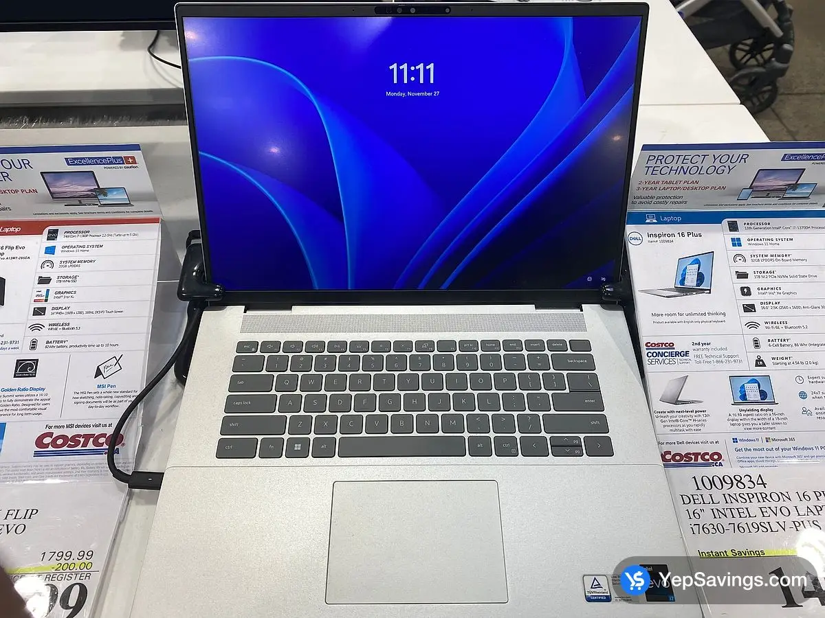Costco DELL INSPIRON 16 PLUS 16 " INTEL EVO LAPTOP i7630-7619SLV - PUS - Canada (ITM 1009834)