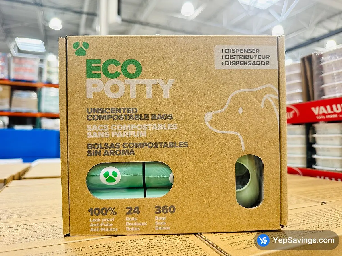 Costco ECOPOTTY COMPOSTABLE POOP BAGS PACK OF 360 - Canada (ITM 1746332)