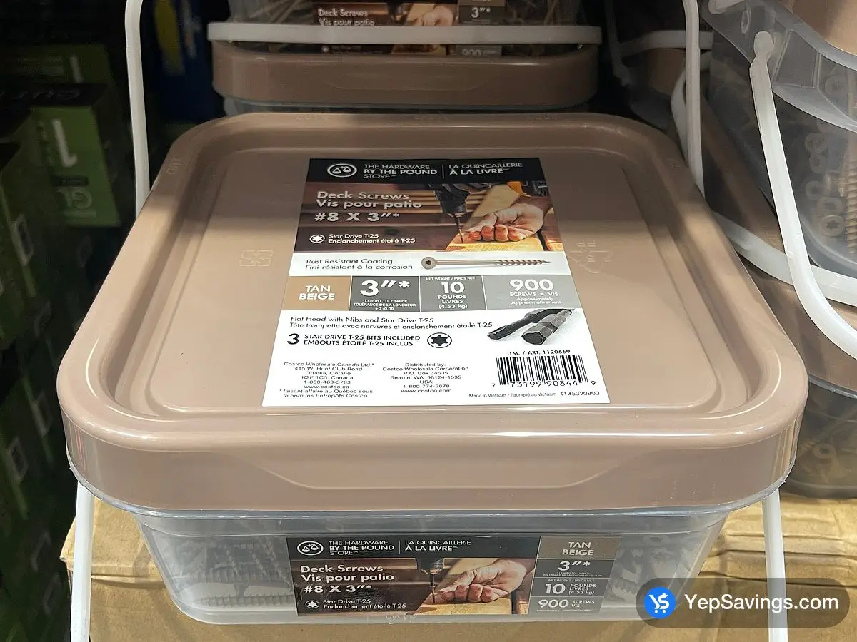 Costco RICHELIEU WOOD DECK SCREWS PACK OF 900 - Canada (ITM 1120669)