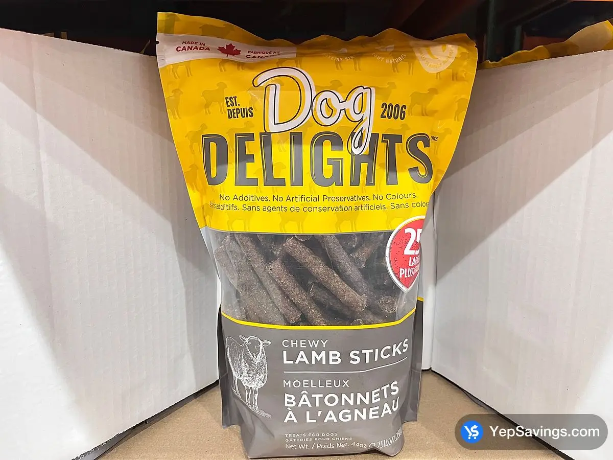 Costco DOG DELIGHTS CHEWY LAMB STICKS 1.25 kg - Canada (ITM 1781166)