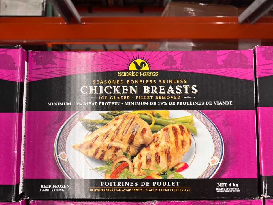 Costco SUNRISE FARMS CHICKEN BREAST 4 kg - Canada (ITM 258929)