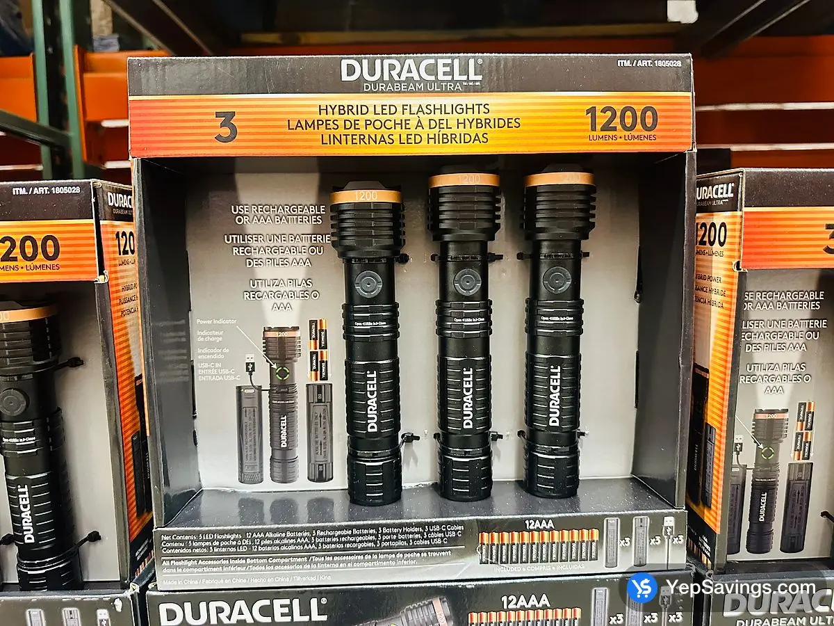 Costco DURACELL HYBRID LED FLASHLIGHTS 3 PK - Canada (ITM 1805028)