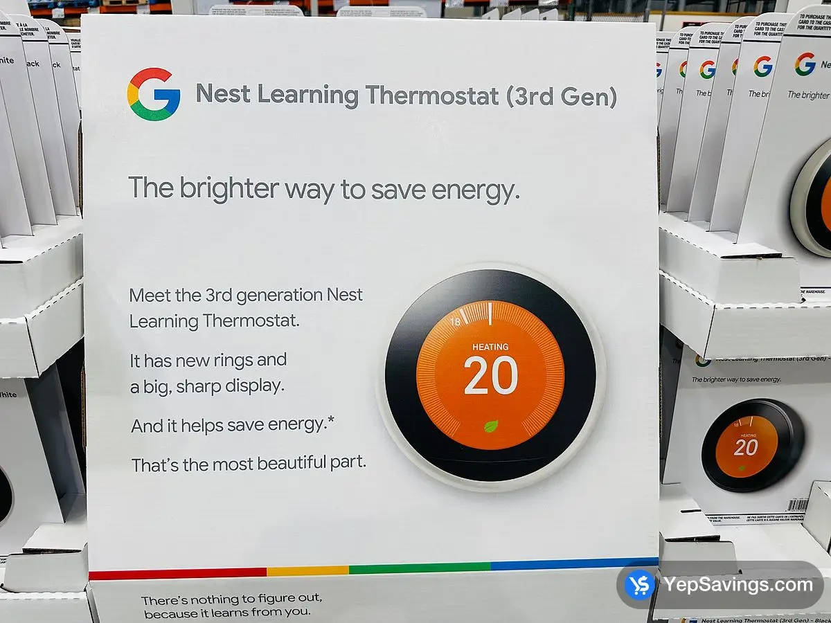 Costco GOOGLE NEST THERMOSTAT BLACK - Canada (ITM 7744000)