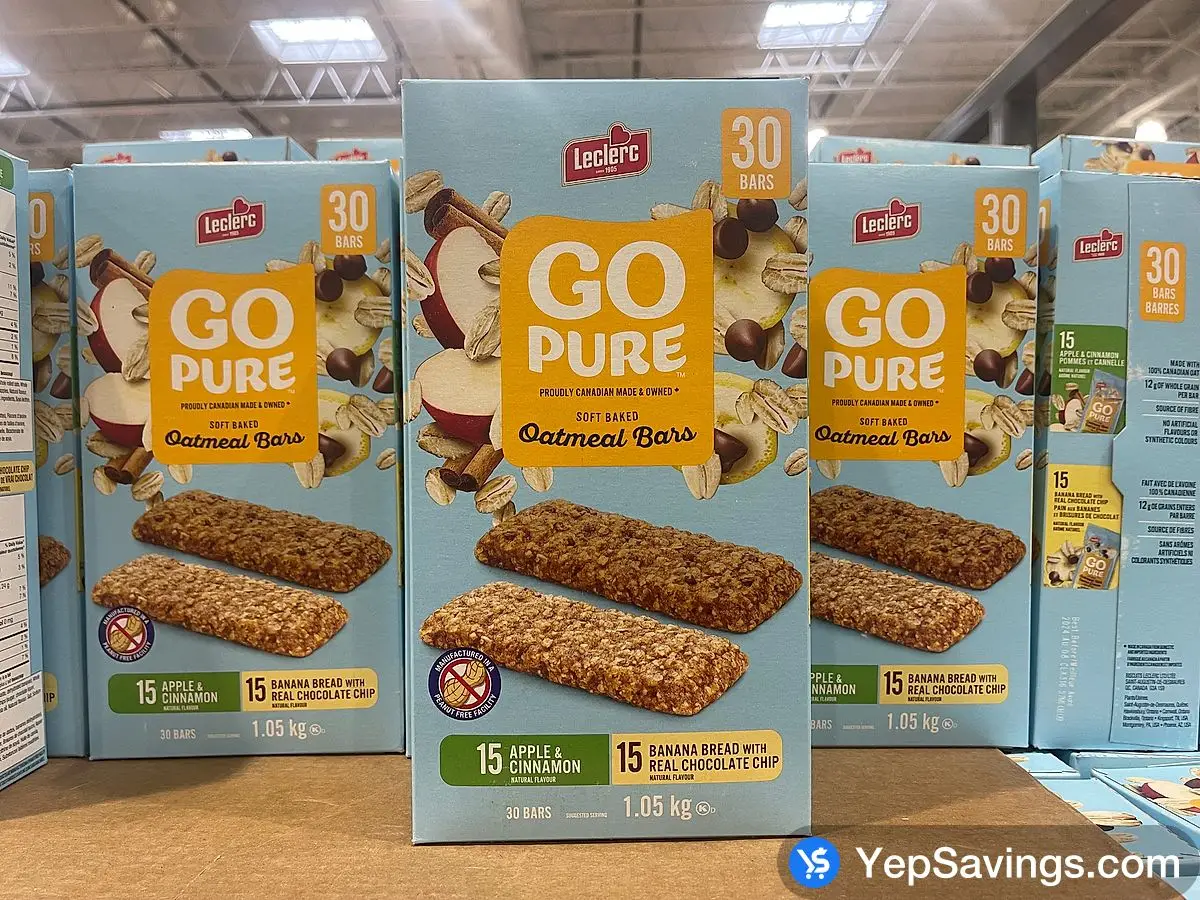 Costco LECLERC GOPURE SOFT BAKED OATMEAL BAR 30 x 35 g - Canada (ITM 1752306)