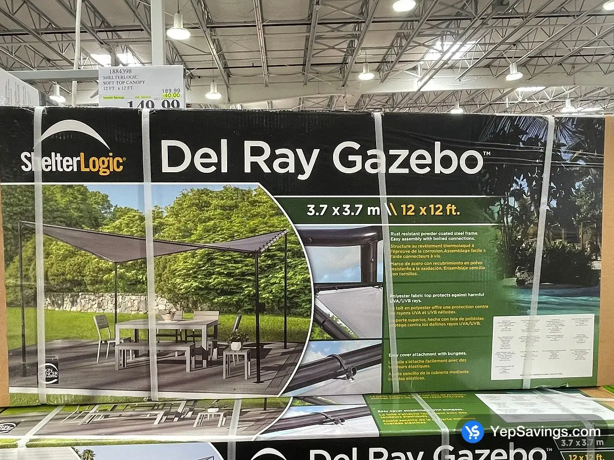 Costco SHELTERLOGIC DEL RAY CANOPY GAZEBO 12 FT . x 12 FT . - Canada (ITM 1884398)