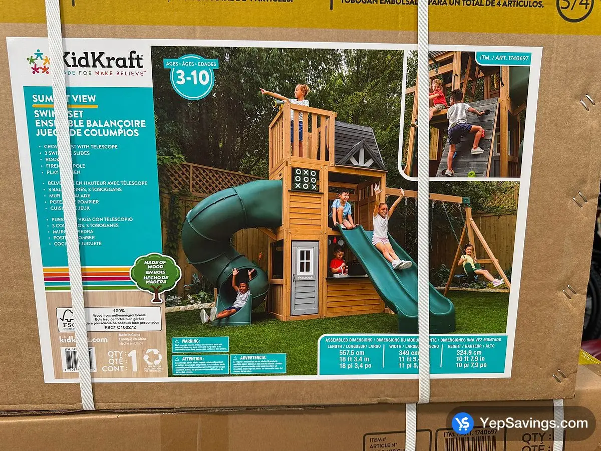 Costco KIDKRAFT SUMMIT VIEW SWING SET 4 PIECES - Canada (ITM 1740697)