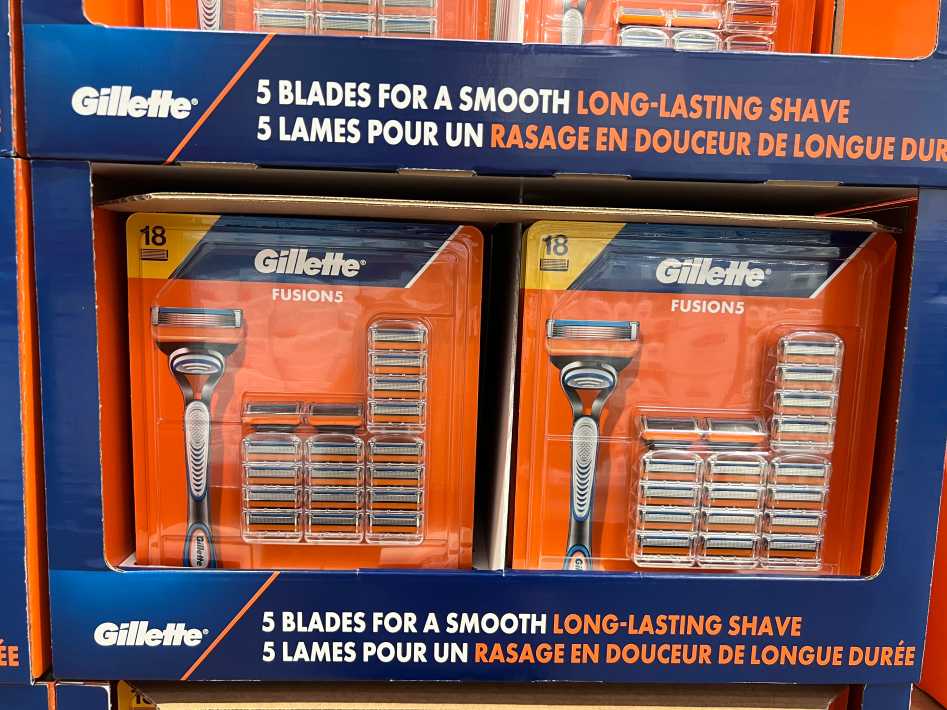 GILLETTE FUSION5 CARTRIDGES PACK OF 18 ITM 1273931 at Costco