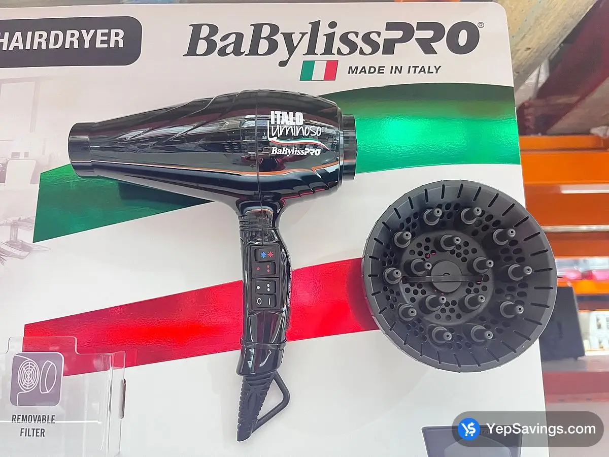 BABYLISS PRO CERAMIC HAIR DRYER MADE IN ITALY ITM 3822345 at Costco