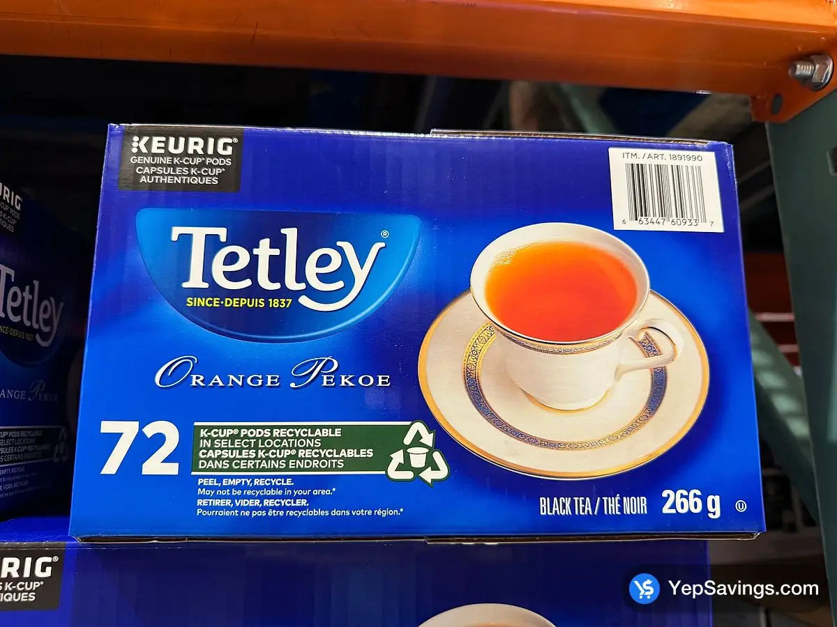 Costco TETLEY ORANGE PEKOE TEA PACK OF 72 K CUPS - Canada (ITM 1891990)