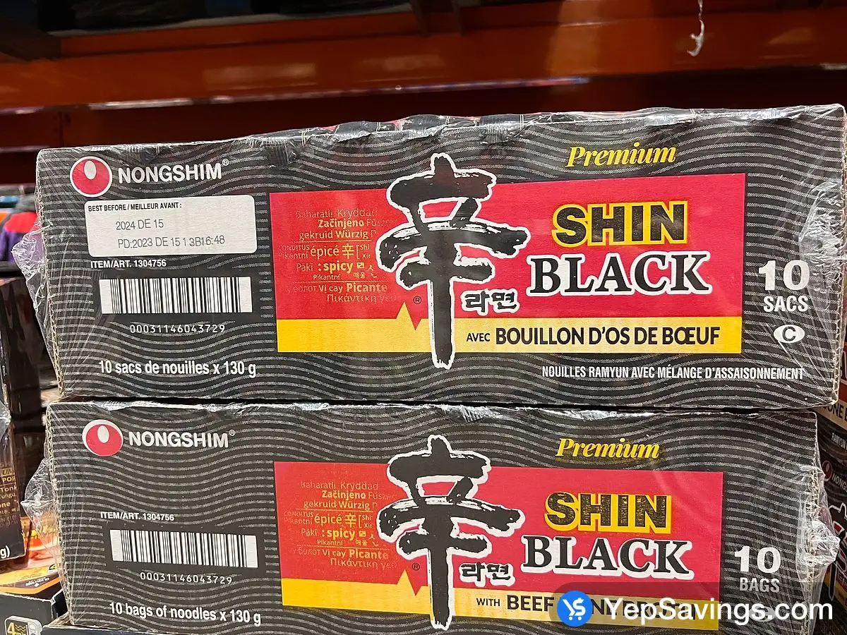 Costco NONGSHIM RAMYUN BLACK SOUP 10 x 130 g - Canada (ITM 1304756)