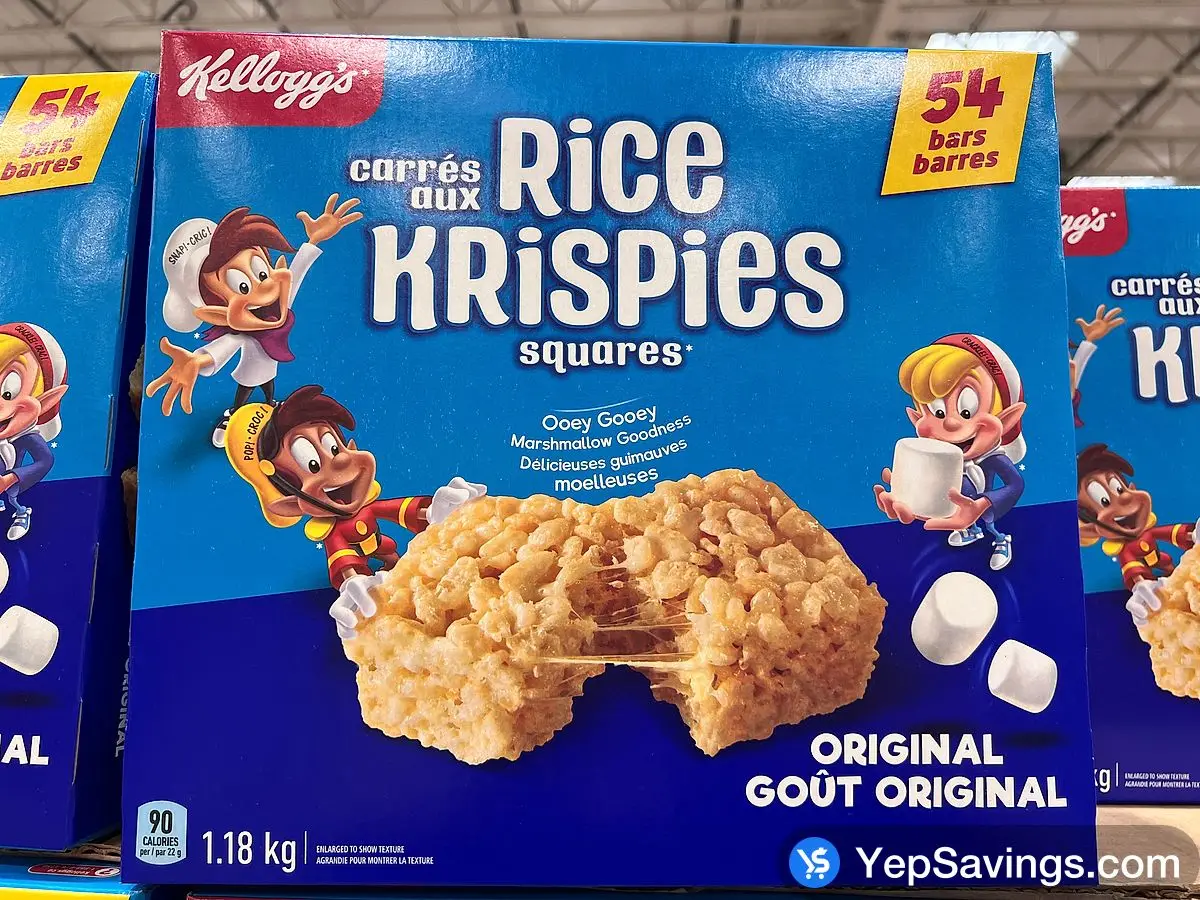 KELLOGG'S RICE KRISPIES SQUARES PACK OF 54 ITM 247221 at Costco