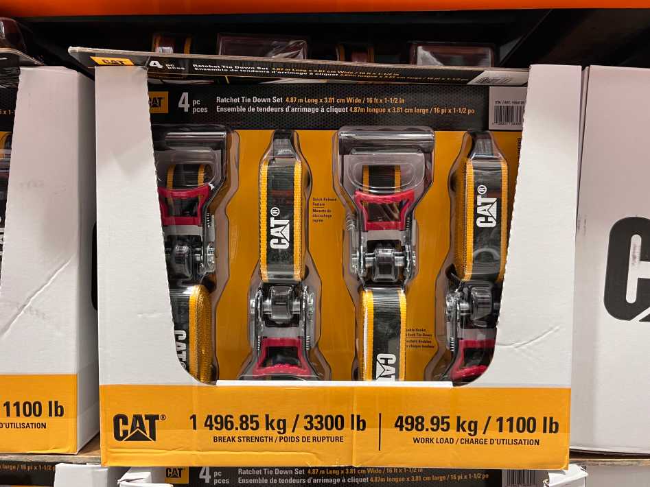 Costco CAT RATCHET STRAPS 4 PACK 3.81cm x 4.87m - Canada (ITM 1554125)