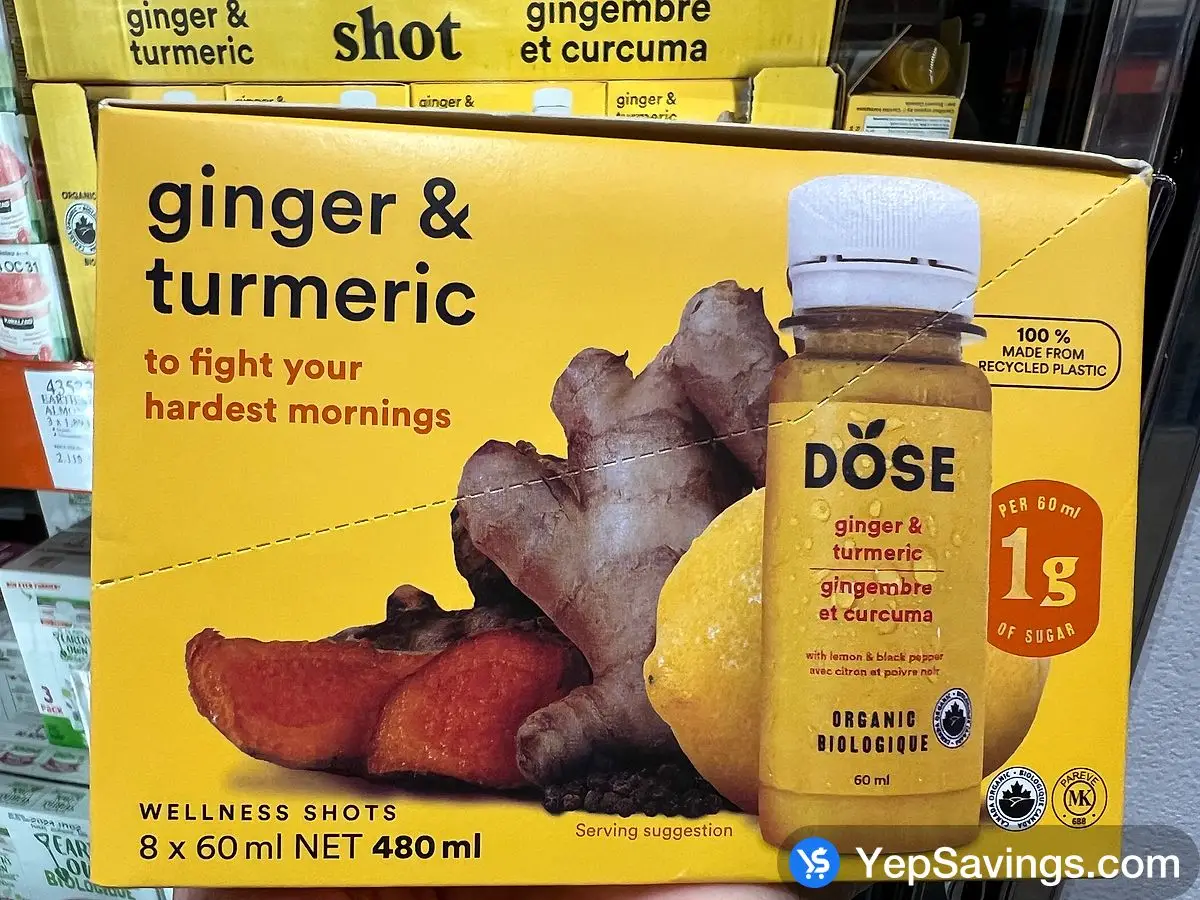 Costco DOSE GINGER AND TUMERIC 8 x 60 mL - Canada (ITM 1744506)