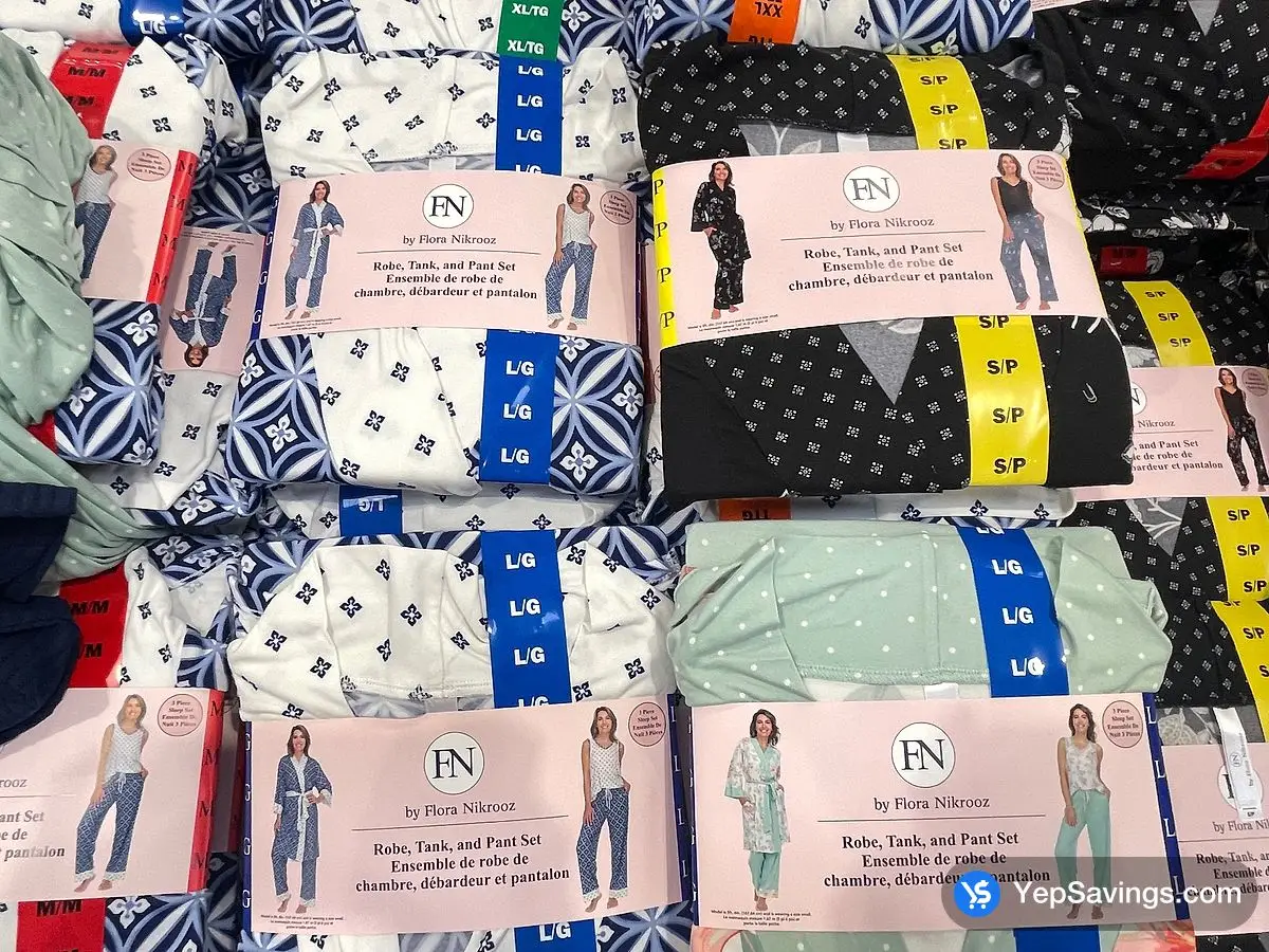 Costco FLORA NIKROOZ 3 PIECE PYJAMA SET + LADIES SIZES S - XXL - Canada (ITM 7218000)