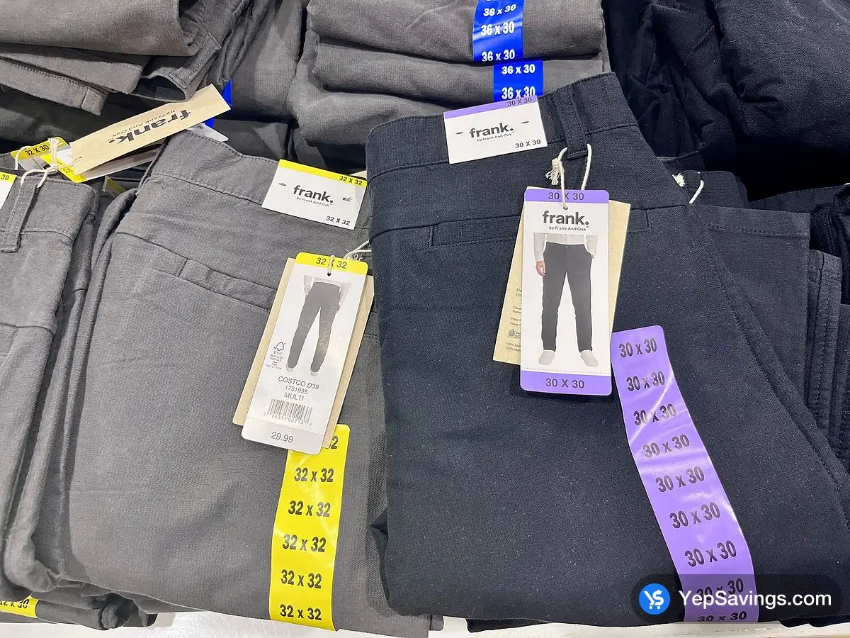 Costco FRANK BY FRANK & OAK PANT PANT + MENS SIZES 30-40 - Canada (ITM 1751995)