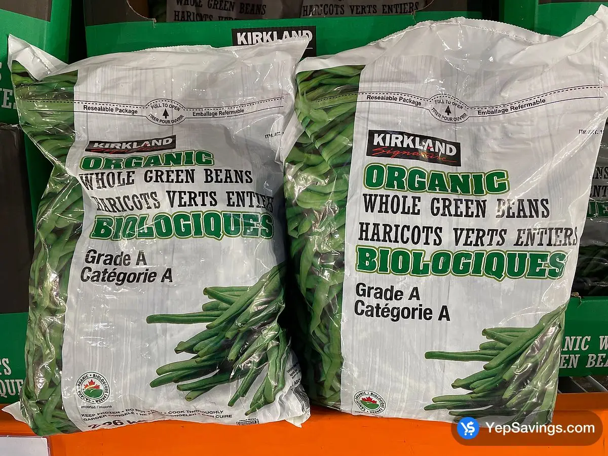 Costco KIRKLAND SIGNATURE ORGANIC GREEN BEANS 2.26 kg - Canada (ITM 1215096)