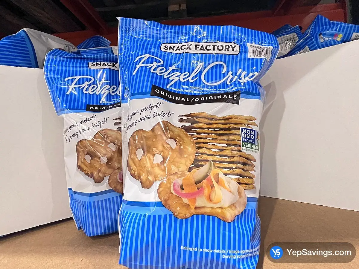 THE SNACK FACTORY PRETZEL CRISPS 737g ITM 262313 at Costco