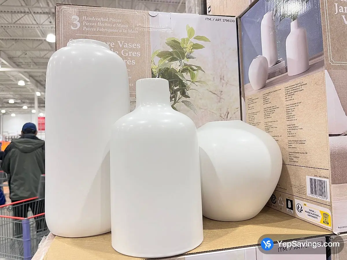 Costco STONEWARE VASES 3 PIECES - Canada (ITM 1796133)