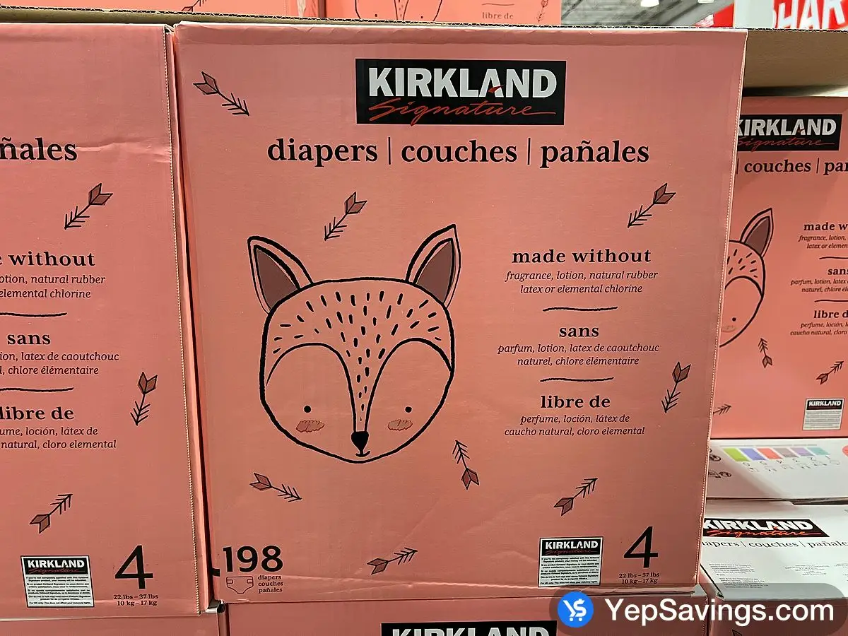 KIRKLAND SIGNATURE DIAPERS SIZE 4 PACK OF 198 at Costco 3180 Laird Rd  Mississauga