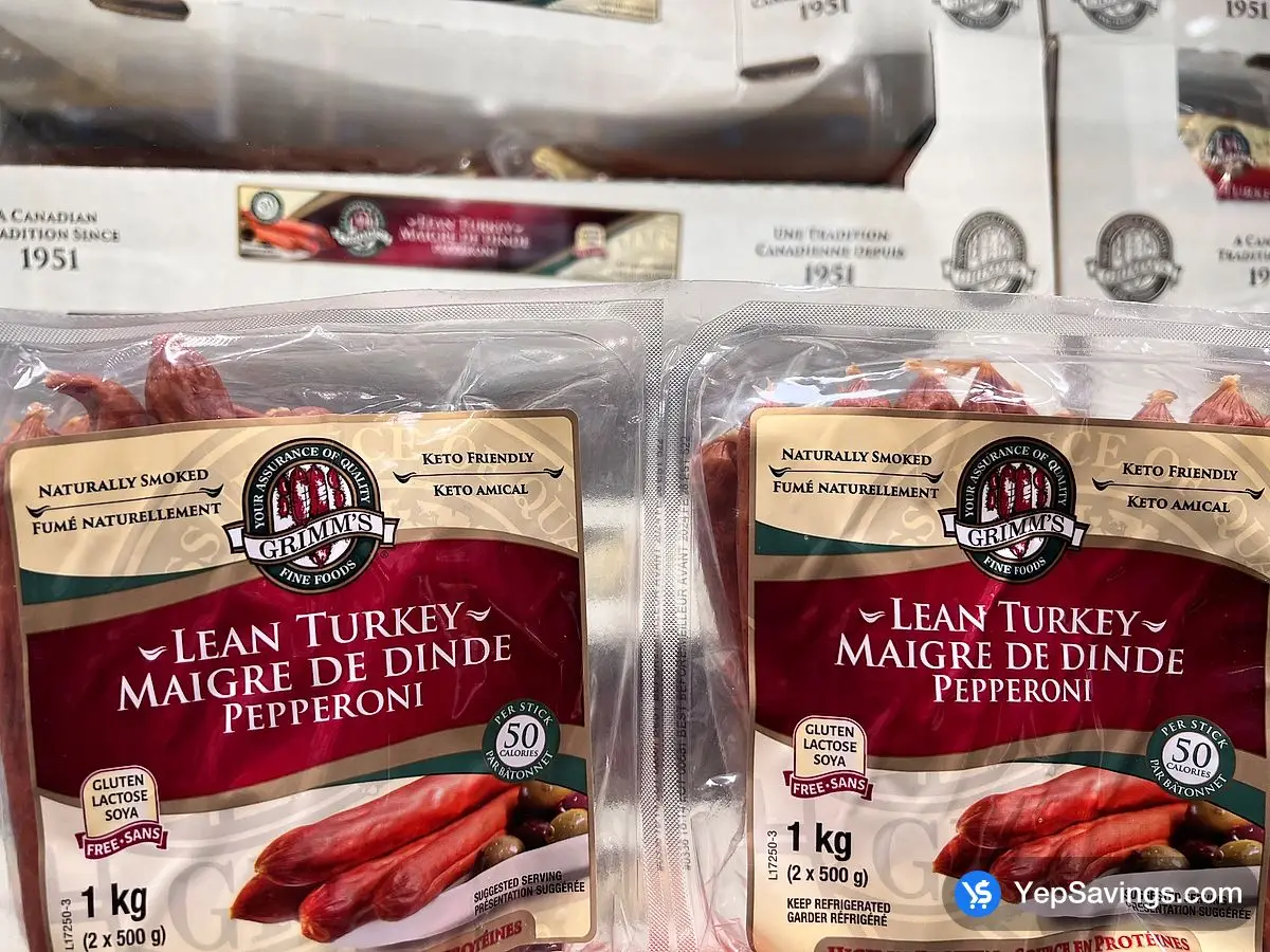 GRIMM'S YOURS NATURALLY TURKEY PEPPERONI 1kg ITM 334050 at Costco
