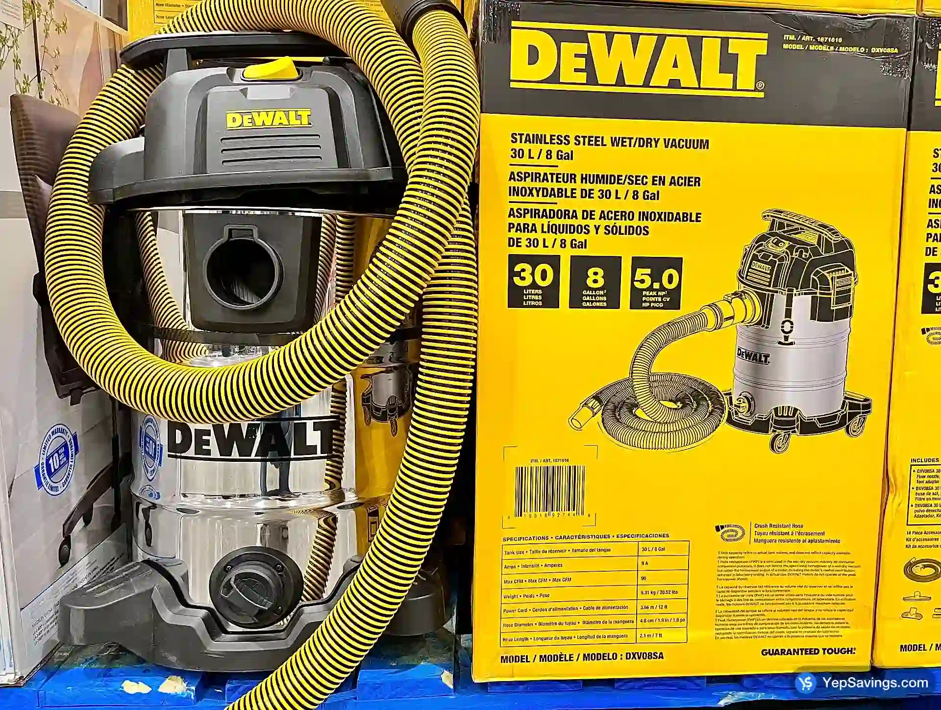 COSTCO DEWALT QUIET WET / DRY VACUUM 8g / 301 – Burlington