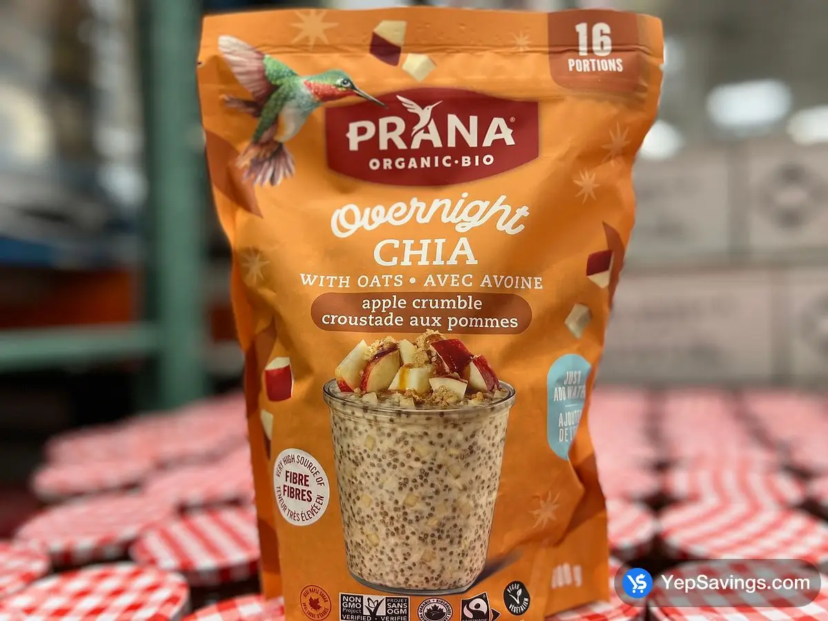 Costco PRANA OVERNIGHT CHIA 800 g - Canada (ITM 4478520)