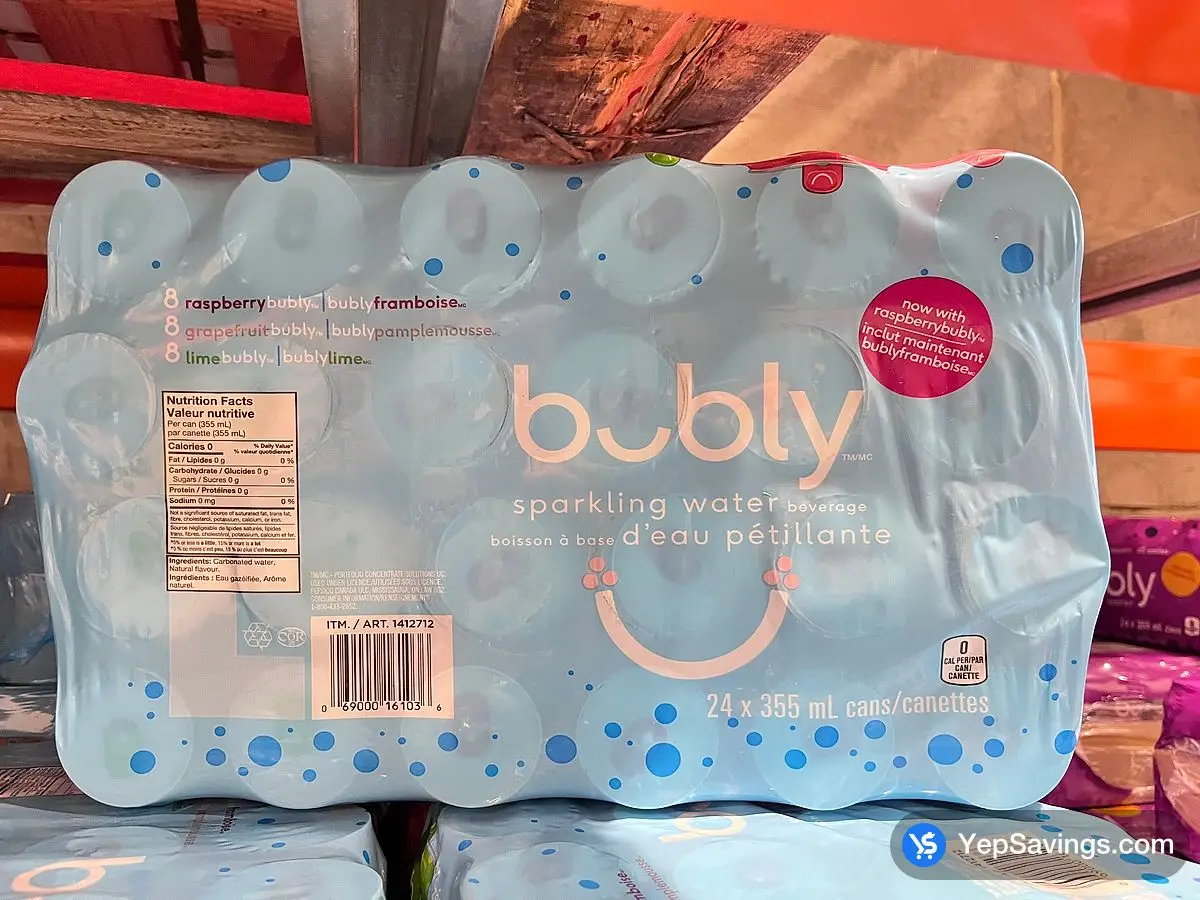 Costco BUBLY SPARKLING WATER 24 x 355 mL - Canada (ITM 1412712)