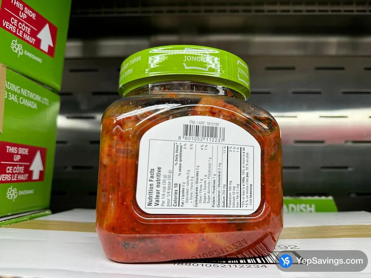 Costco JONGGA PONYTAIL KIMCHI 1.2 kg - Canada (ITM 1812192)